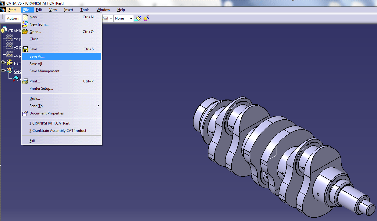 Scopri come fare se non riesci a salvare i file CATIA V5